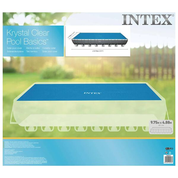 Intex Solarna plandeka na basen, niebieska, 960x466 cm, polietylen
