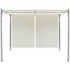 vidaXL Pergola z regulowanym dachem, stalowa, śmietankowa, 3x3 m