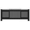 vidaXL Osłona na kaloryfer, MDF, czarna, 205 cm
