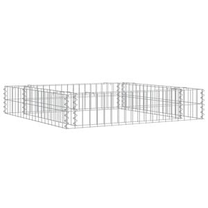 vidaXL Podwyższona donica gabionowa, galwanizowana stal, 100x100x20 cm