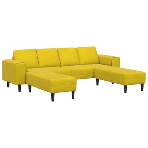 vidaXL Sofa do salonu 3 pcs Ż&oacute;łty