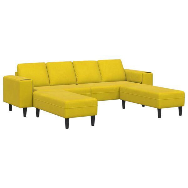 vidaXL Sofa do salonu 3 pcs Ż&oacute;łty