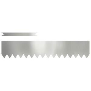 vidaXL Krawężnik do trawnika 10 szt. 100 x 0.05 x 20 cm Srebrny