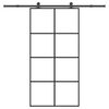 vidaXL Drzwi przesuwne a akcesoriami, 102,5x205 cm, ESG i aluminium