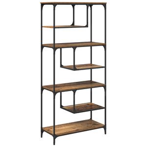 vidaXL P&oacute;łka na książki 6 poziomy 81 x 36 x 176 cm Drewno inżynieryjne