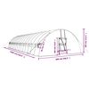 vidaXL Szklarnia ze stalową ramą, biała, 96 m&sup2;, 16x6x2,85 m