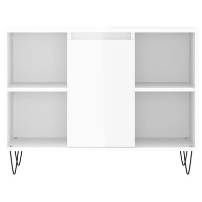 vidaXL 3-częściowy zestaw mebli łazienkowych, wysoki połysk, biały