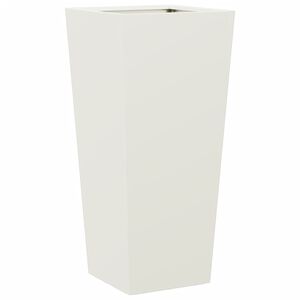 vidaXL Donica ogrodowa, biała, 35x35x75 cm, stalowa