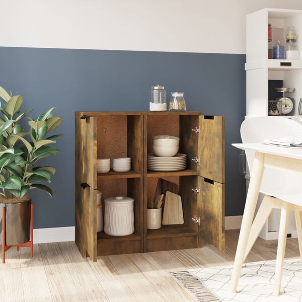 vidaXL Szafki, 2 szt., przydymiony dąb, 30x30x70 cm