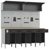 vidaXL Zestaw szafek roboczych z szufladą Z blokadą 10 pcs Czarny