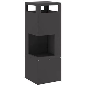 vidaXL Kominek Czarny 35 x 35 x 100 cm Stal