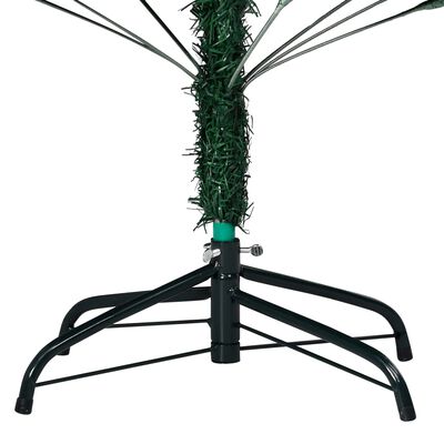 vidaXL Sztuczna choinka o grubych gałązkach, z lampkami, zielona 210cm