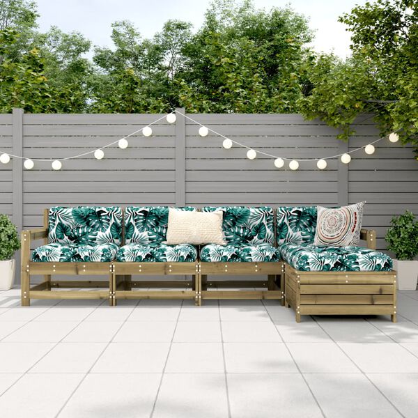 vidaXL 5-cz. zestaw mebli ogrodowych, impregnowane drewno sosnowe