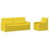 vidaXL Zestaw Sof 2 pcs Jasnoż&oacute;łty tkanina