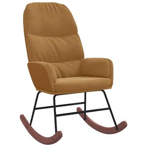 vidaXL Fotel bujany, brązowy, tapicerowany aksamitem