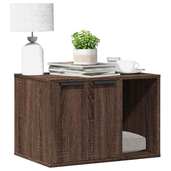 vidaXL Szafka na kuwetę, brązowy dąb, 60x40x40 cm