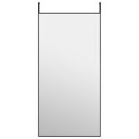 vidaXL Lustro na drzwi, czarne, 50x100 cm, szkło i aluminium