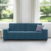 vidaXL Sofa 3-osobowa, niebieski, 220x78x84 cm, tapicerowana aksamitem