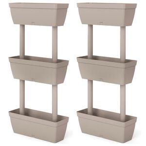 vidaXL Donice ogrodowe, 6 szt, 100 cm, kolor taupe