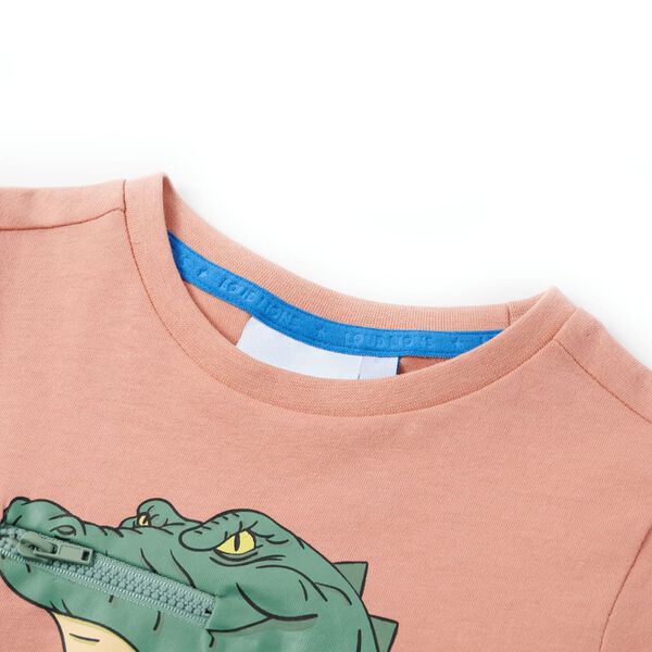 Koszulka dziecięca z kr&oacute;tkimi rękawami, jasnopomarańczowa, 140