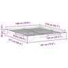 vidaXL Ramka ł&oacute;żka Brązowy 180 x 210 cm Lite drewno sosnowe