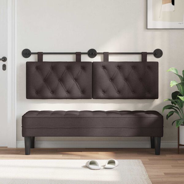 vidaXL Wisząca Głowa Ciemny brąz 150 x 55 x 7 cm tkanina