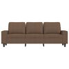 vidaXL 3-osobowa sofa z podnóżkiem, brązowy, 180 cm, tkaniną