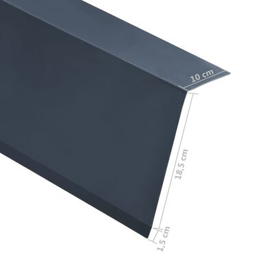 vidaXL Wiatrownice, 5 szt., aluminiowe, antracytowe, 170 cm