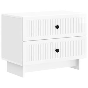 vidaXL Szafka Nocna Biały wysoki połysk 62 x 34,5 x 47,5 cm