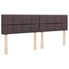 vidaXL Rama łóżka otomana z materacami, brązowa, 200x200 cm, tkanina