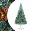 vidaXL Sztuczna choinka z 300 diodami LED Zielony 210 cm PVC i stal