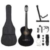 vidaXL 12-cz. zestaw z gitarą westernową, 6 strunami i equalizerem