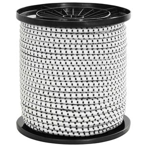 vidaXL Liny bungee 4 mm Czarny i Biały PP i guma