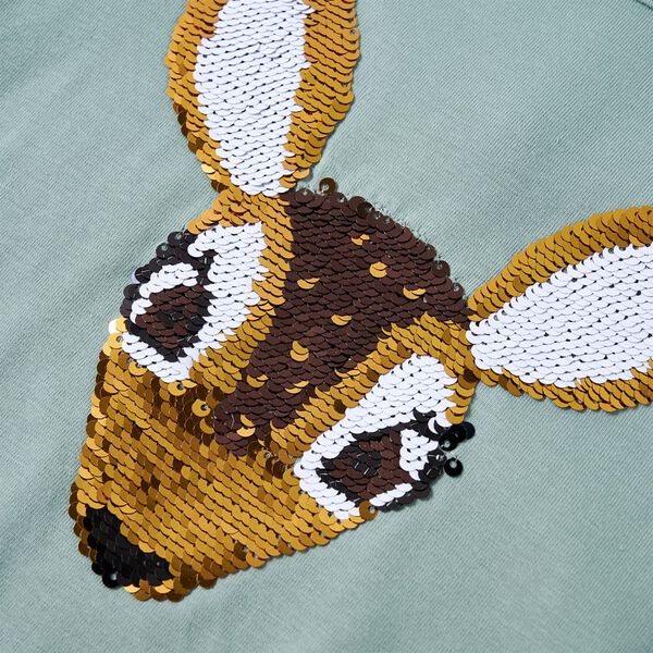 Koszulka dziecięca z długimi rękawami, miętowa, 104