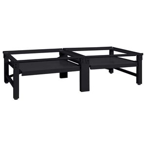 vidaXL Podstawka na Pralkę 2 pcs Czarny 124,5 x 61,5 x 32,5 cm Stal