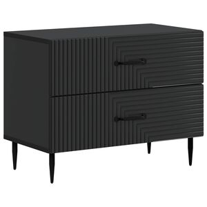 vidaXL Szafka Nocna Czarny 62 x 34,5 x 47,5 cm Drewno inżynieryjne