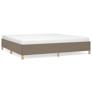 vidaXL Rama ł&oacute;żka bez materaca, taupe, 200x200 cm, obita tkaniną