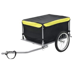 vidaXL Przyczepka rowerowa, 65 kg, czarno-ż&oacute;łta