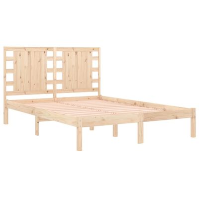 vidaXL Rama łóżka z litego drewna, 120x190 cm, podwójna