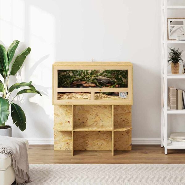 vidaXL Terrarium Brązowy 80 x 40 x 90 cm OSB