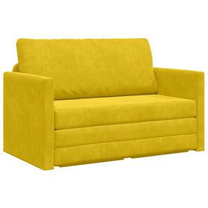 vidaXL Sofa Bed Ż&oacute;łty słonecznik 124 x 71 x 78 cm Aksamit