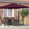 vidaXL Parasol plażowy Bordeaux Czerwony 351 x 250 x 260 cm