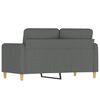 vidaXL Sofa 2-osobowa, ciemnoszara, 120 cm, tapicerowana tkaniną
