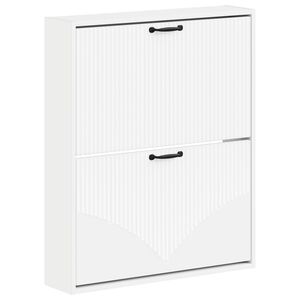vidaXL Wisząca szafka na buty HOORN 71 x 17 x 86 cm Biały