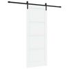 vidaXL Drzwi przesuwne 83 x 211 cm Drewno inżynieryjne biały i czarny