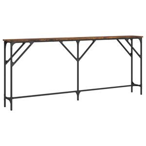 vidaXL Stolik konsolowy, przydymiony dąb, 180x23x75 cm