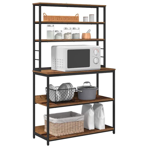 vidaXL P&oacute;łka kuchenna Stare drewno 100 x 40 x 168 cm