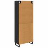 vidaXL Highboard Czarny Dąb 69,5 x 34 x 180 cm Materiał drewnopochodny