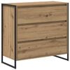 vidaXL Bufet Dąb rzemieślniczy 79 x 36 x 75.5 cm Drewno inżynieryjne