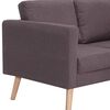 vidaXL Sofa 2-osobowa, tapicerowana tkaniną, taupe